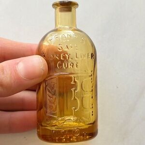 Frank's Safe Kidney Liver Cure Wheaton Reproduction Vintage Glass Empty Bottle